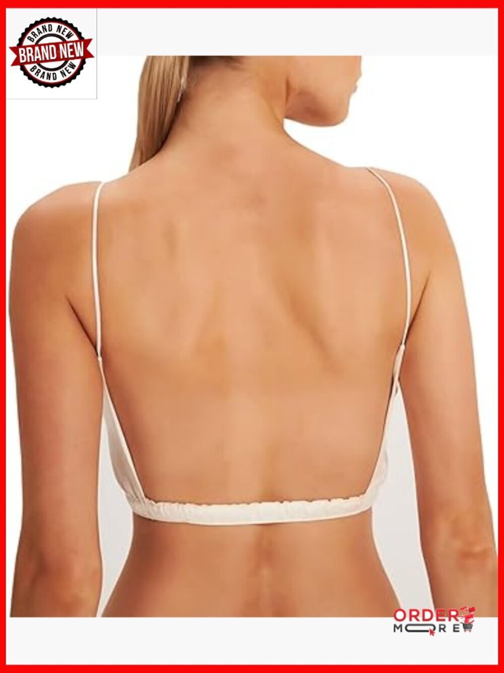 Silk Backless Tank Top with Padded Cups High Stretch